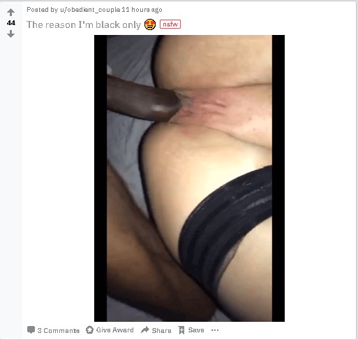 Black Chicks White Dick Reddit